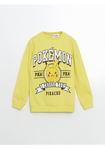 Yeni Sezon Bisiklet Yaka Pikachu Baskili Erkek Cocuk Tisort - S5BL61Z4