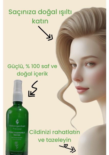Papatya Suyu Doğal Saç Açıcı Sprey Saç ve Yüz Toniği 100 ml
