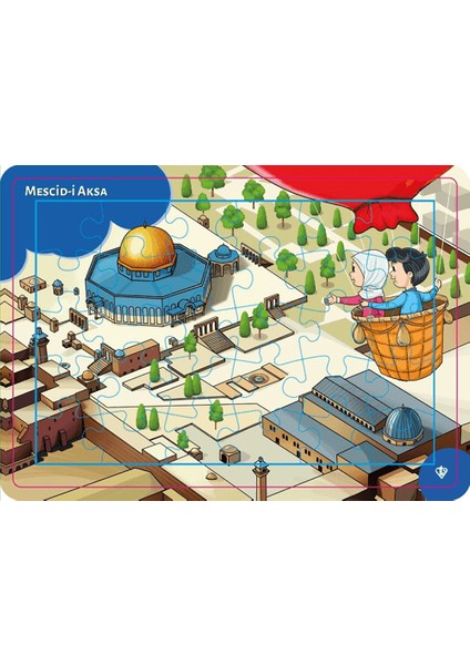 4-6 Yaş Değerli Mekanlar Mescidi Aksa Puzzle 30 Parça