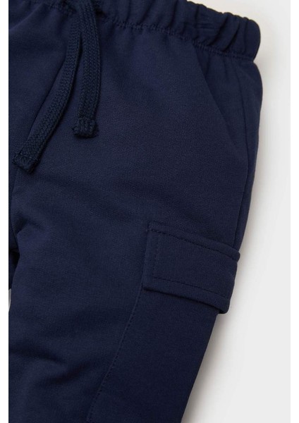 Yeni Sezon Erkek Bebek 2'li Takım Baskılı Kapüşonlu Kısa Kollu Sweatshirt Eşofman Altı fırsatları
