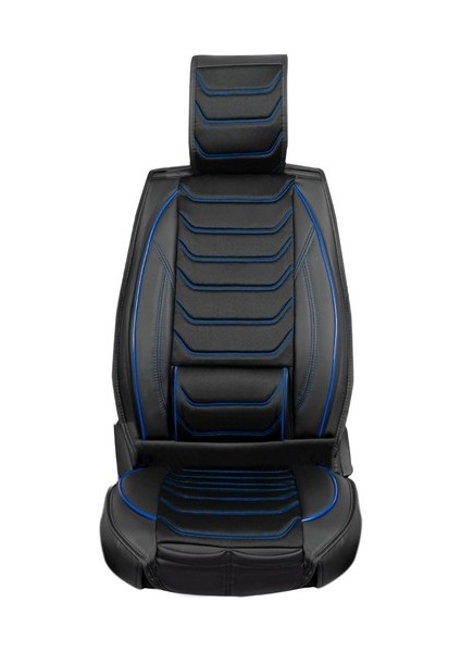 Seat Ateca Uyumlu Lüx Deri Oto Koltuk Kılıfı Ön Arka Takım Bursa Serisi Siyah Mavi fırsatları