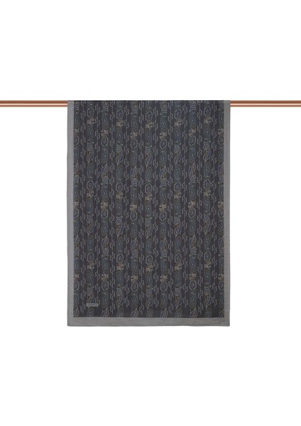 Ipekevi Monogram Desenli Tensel Şal 02891-FÜME Gri fiyatları