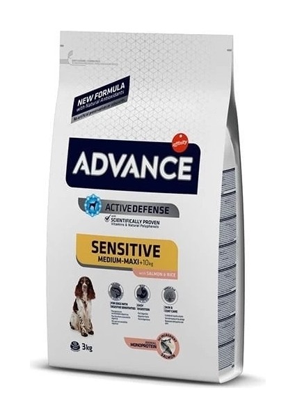 Advance Sensitive Somonlu Hassas Yetişkin Köpek Maması 3 kg