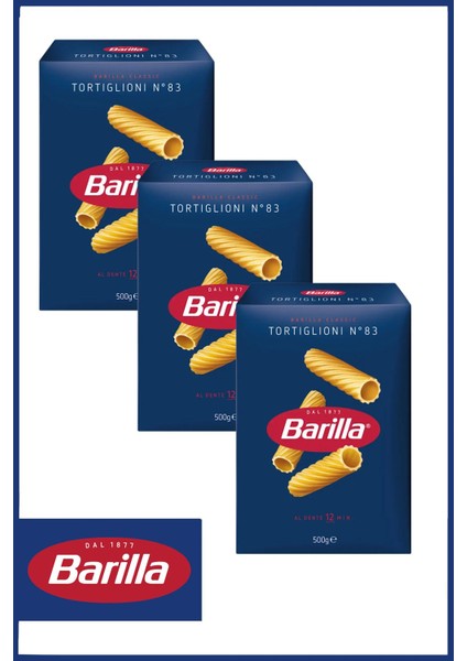 Tortigloni Kalın Kesme Makarna 500 gr 3'lü Set