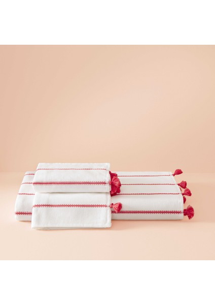 Taç Butik Pamuk Alaçatı Banyo Havlusu Nar Çiçeği