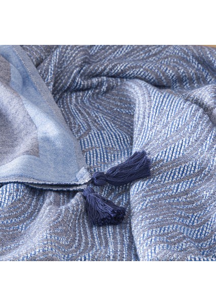 Taç Butik Bodrum Throw Mavi