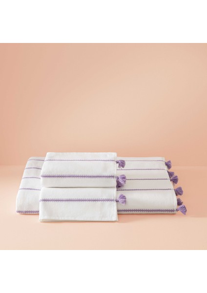 Taç Butik Pamuk Alaçatı Banyo Havlusu Lila