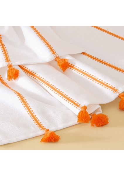 Taç Butik Pamuk Bodrum Banyo Havlusu Turuncu