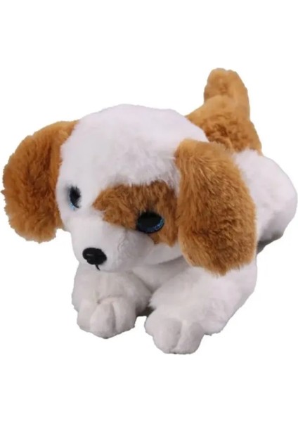 Havlayan Yatan Peluş Köpek 25 cm Oyuncak