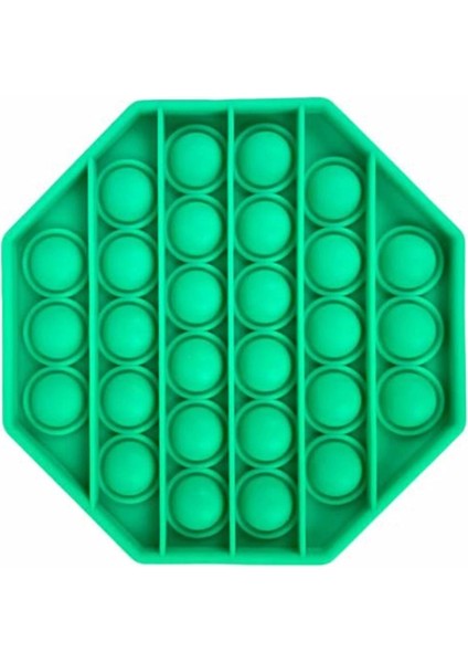 Sekizgen Tek Renk Pop Push It Anti Baloncukları Bubble Fidget