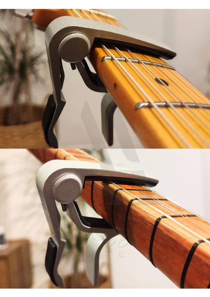 Gitar Kaposu, Guitar Capo, Akustik Gitar, Elektro Gitar, Ukulele Kaposu, Saz(Bağlama) Kapo, Gri Capo