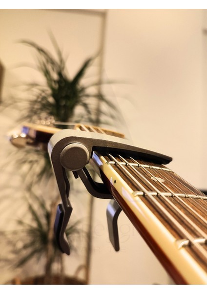 Gitar Kaposu, Guitar Capo, Akustik Gitar, Elektro Gitar, Ukulele Kaposu, Saz(Bağlama) Kapo, Gri Capo