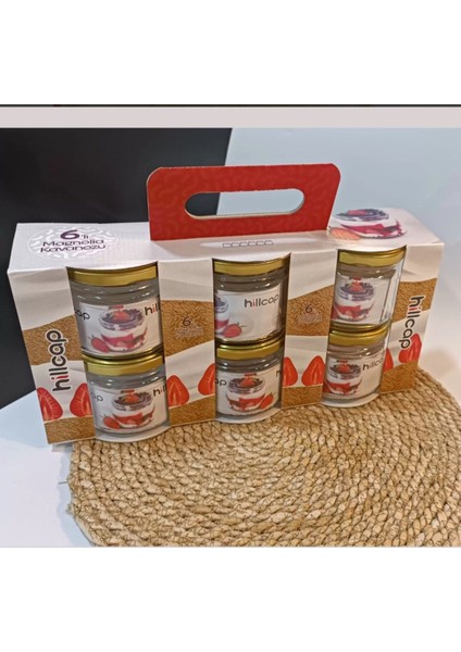 6 Adet Cam Magnolia Kavanozu 300CC Kapaklı Hillcamp Magnolya Kavanozu modelleri