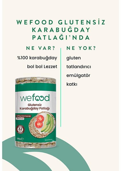 Glutensiz Karabuğday Patlağı 100 gr fiyatları
