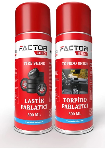 Lastik Parlatıcı Sprey 500ML - Torpido Parlatıcı Sprey 500ML Avantajlı Pake