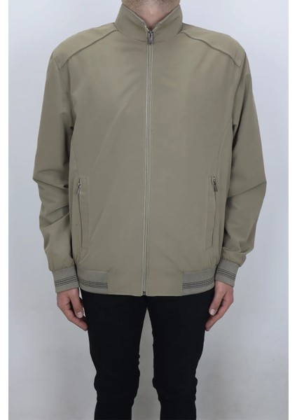 Fistan Store Erkek Hakim Yaka Spor Kesim Rahat Kalıp Fermuar Kapamalı Yazlık Keten Mont modelleri