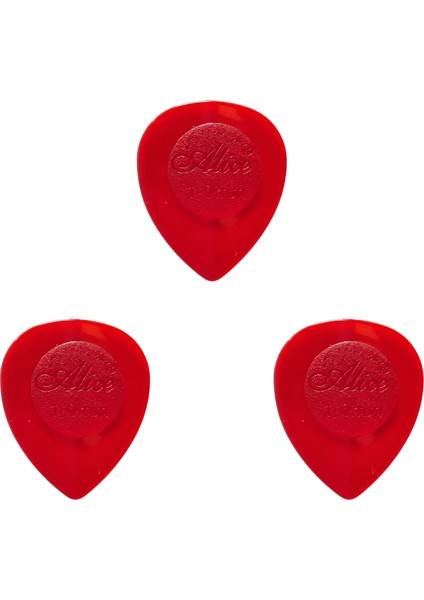 Alice Damla Pena 3'lü Set 1mm(Elektro, Akustik, Klasik, Bas, Caz Gitar Penası) 3 Adet Kırmızı Pena