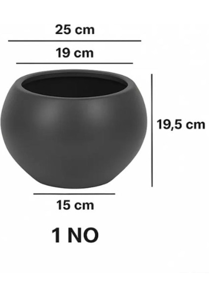 Küre Plastik Saksı 7,5 Litre