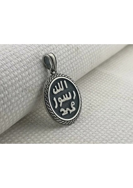 Allah Resulu Muhammet 925 Ayar Gümüş Erkek Kolye Ucu