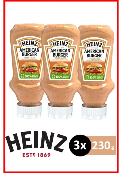 Amerikan Burger Sos 230 gr x 3 Adet