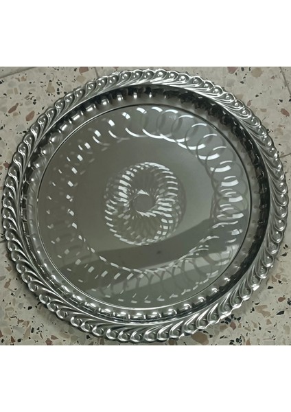Çelik Sini Tepsi Yer Sofrası 47CM