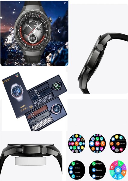 Kalobee SK40 49MM/AMOLED Ekran/3 Kordonlu / Ultra Kaliteli