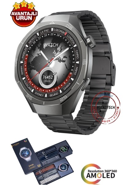 Kalobee SK40 49MM/AMOLED Ekran/3 Kordonlu / Ultra Kaliteli
