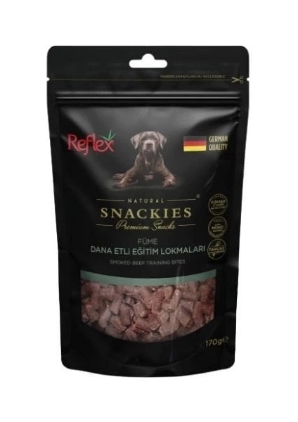 Reflex Snackies Natural Füme Dana Etli Tahılsız Köpek Eğitim Lokmaları 170 gr