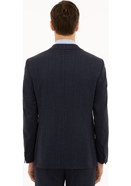 Erkek İndigo Slim Fit Ceket 50230580-VR028