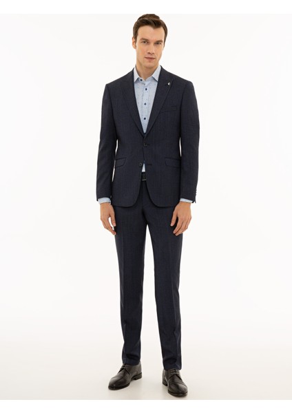 Erkek İndigo Slim Fit Ceket 50230580-VR028
