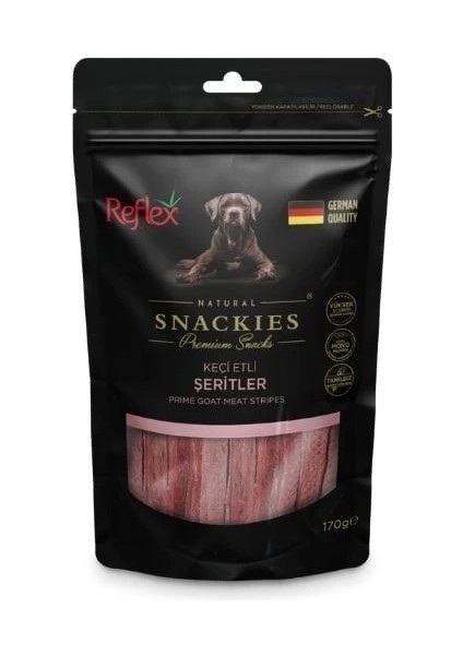Reflex Snackies Natural Keçi Etli Şerit Tahılsız Köpek Ödül Maması 170 gr