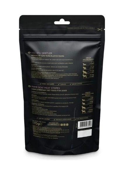 Reflex Snackies Natural Keçi Etli Şerit Tahılsız Köpek Ödül Maması 170 gr
