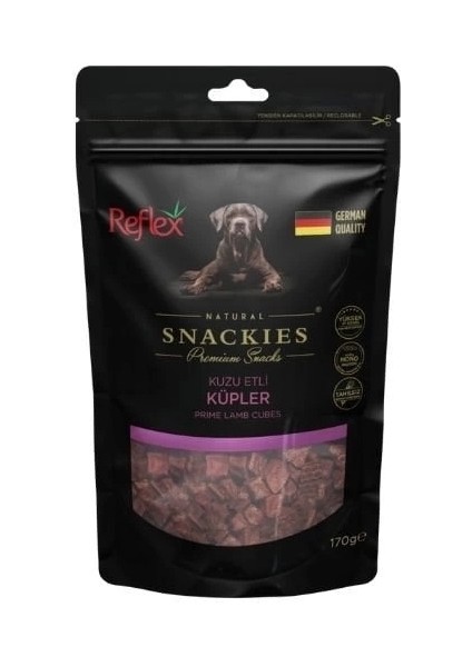 Reflex Snackies Natural Kuzu Etli Küp Tahılsız Köpek Ödül Maması 170 gr
