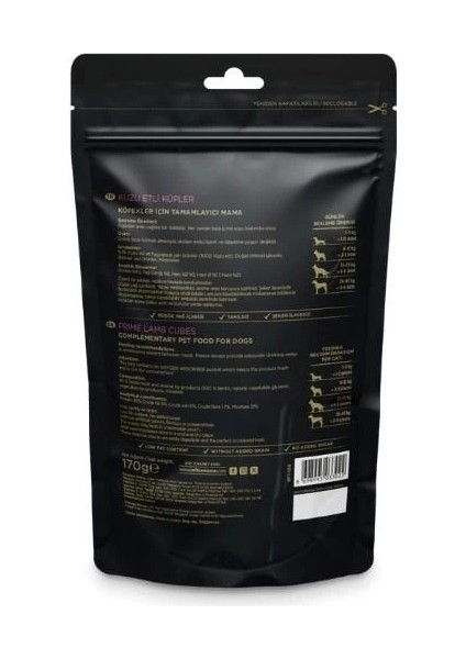 Reflex Snackies Natural Kuzu Etli Küp Tahılsız Köpek Ödül Maması 170 gr