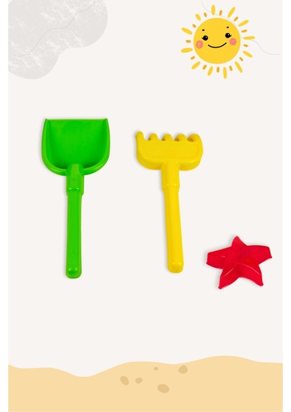 Korsan Kale Kova Yaz Plaj Seti Kova, Kürek, Tırmık, 1 Kum Kalıbı Karışık Renkli modelleri