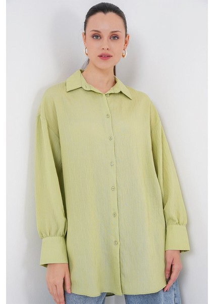 Çizgili Uzun Gömlek Tunik 5963 - E.yeşil fırsatları