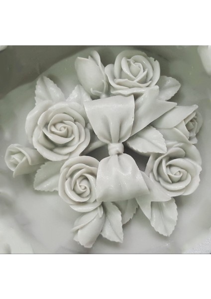 3 Boyutlu Gül Çiçek Demeti Silikon Kalıp K-379, Kokulu Taş Sabun Alçı Mum Kalıbı modelleri