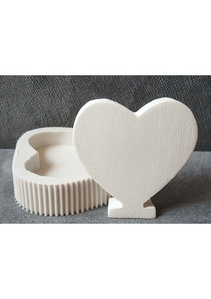 Ayakta Duran 6,5cm Kalp Silikon Kalıp K-383 Alçı Kokulu Taş Polyester Mum Kalıbı fiyatları
