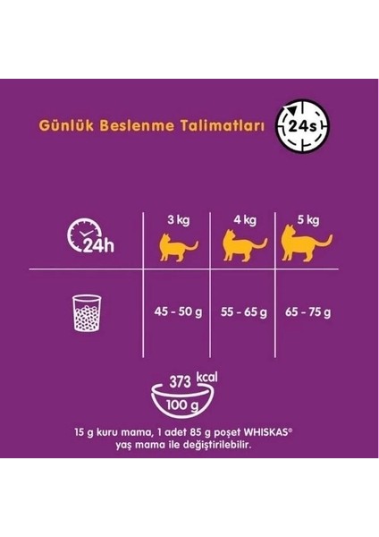 Whiskas Ton Balıklı ve Sebzeli Yetişkin Kedi Maması 300 gr