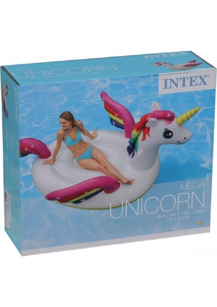 Şişme Tek Boynozlu Mega Unicorn At Tutmaçlı Ada Binici 287X193X165 cm fiyatları