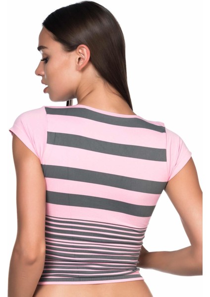 Pembe Gri Mı Emay 5026 Soft Seamless T Shirt modelleri