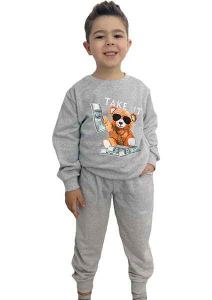 Take It Bear Baskılı Alt Üst Mevsimlik Takım - Erkek Çocuk Için şık ve rahat