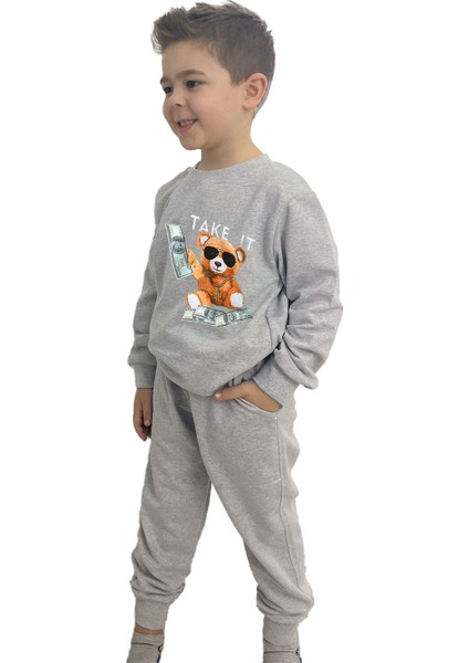 Take It Bear Baskılı Alt Üst Mevsimlik Takım - Erkek Çocuk Için şık ve rahat fiyatları