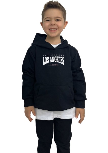 Los Angeles Baskılı Erkek Sweatshirt Tişört Eşofman Takımı – Rahat ve Şık Tasarım fiyatları