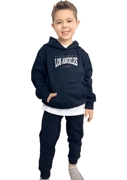 Los Angeles Baskılı Erkek Sweatshirt Tişört Eşofman Takımı – Rahat ve Şık Tasarım modelleri