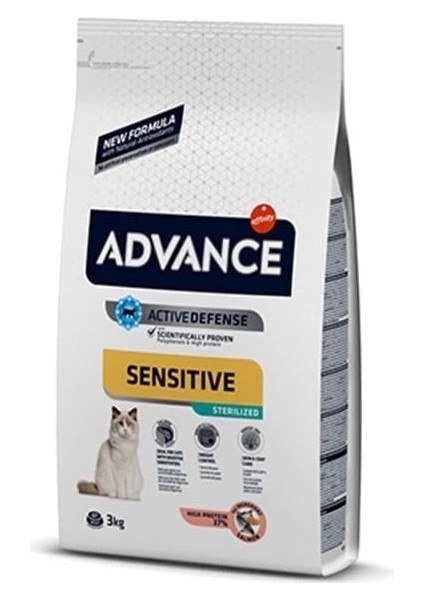 Advance Sensitive Somonlu Hassas Kısırlaştırılmış Kedi Maması 3 kg