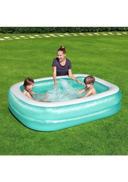 54005 Şişme Şeffaf Aile Havuzu, 201 x 150 x 51 cm - Yeşil fiyatları
