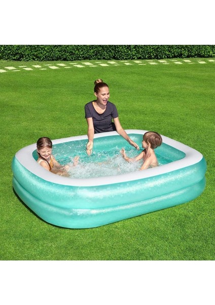 54005 Şişme Şeffaf Aile Havuzu, 201 x 150 x 51 cm - Yeşil modelleri