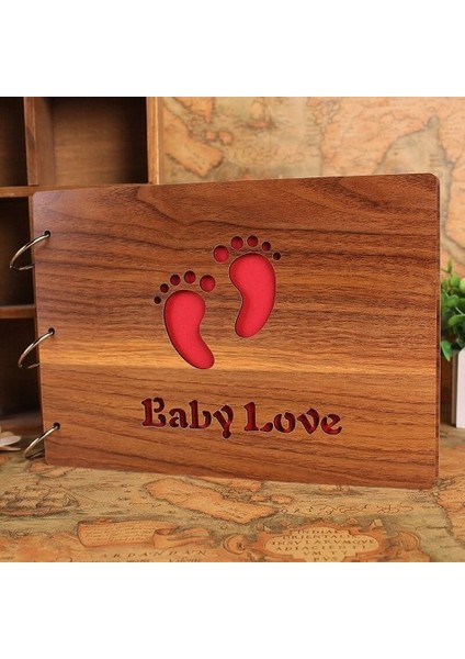 Dekoratif Ahşap Baby Love Albüm