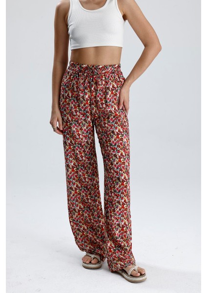Çiçek Desenli Pantolon - Fuşya fiyatları